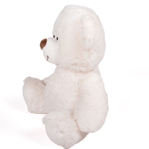 Plyšový mědvěd sedící bílý 33 cm