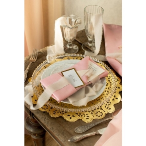 Prostírání zlaté krajkové 35 cm