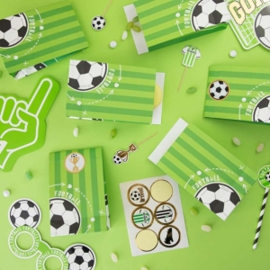 Sáčky papírové na sladkosti Fotbal 10 x 17,5 cm 6 ks