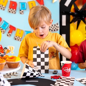 Sáčky papírové závodní auta 6 ks