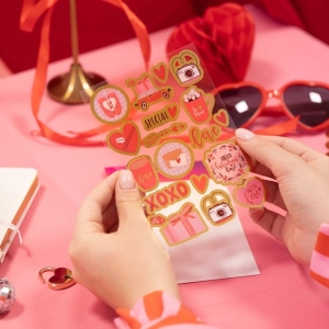 Samolepky I Love You Valentýn 18 ks