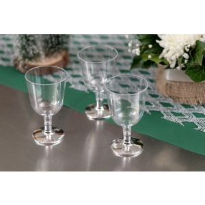 Skleničky na víno stříbrné 200 ml 6 ks