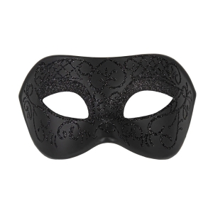 Škraboška černá třpytivá