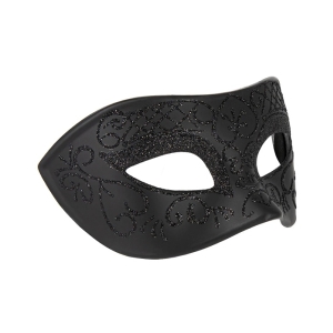 Škraboška černá třpytivá