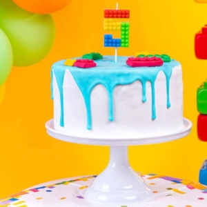 Svíčka dortová číslo 5 Lego kostičky 11 cm