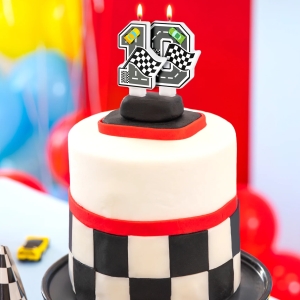 Svíčka závodní auto č. "1" 7 cm