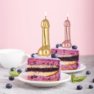 Svíčka zlatý penis 10 cm