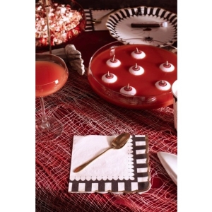 Ubrousky papírové černo-béžové 33x33cm 12 ks