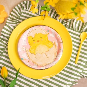 Ubrousky Velikonoční s kuřátkem 13 cm x 16,5 cm, 10 ks