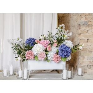 Umělá květina – Pivoňka, 35 cm, bílá