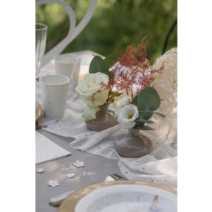 Váza kulatá Taupe 9x6,5 cm