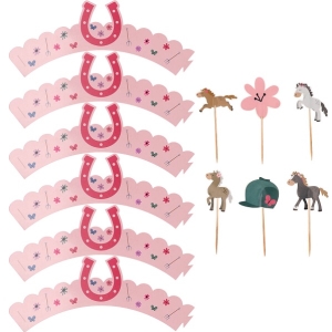 Zápichy na cupcakes Koně 6 ks