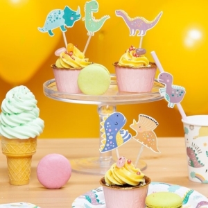 Zápichy na dort Dinosauři 10 cm 6 ks