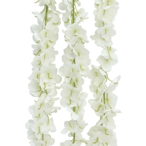 Závěsná kytka větve s bílou hortenzií 170cm