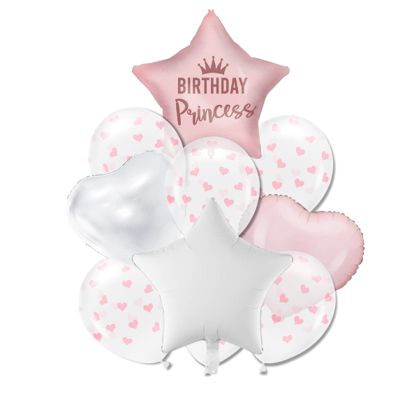 Balónkový buket - Birthday Princess 10 ks