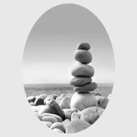 Samolepc vliesov fototapeta na zed' Zenov kameny na pli | 70 x 70 cm | CR 3207