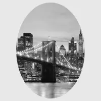 Samolepc vliesov fototapeta na zed' Vhled na Brooklynsk most | 70 x 70 cm | CR 3208