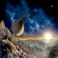 Vliesov fototapeta na zed' Vhled na Saturn | 155 x 110 cm | FTNM 2684