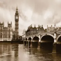 Vliesov fototapeta na zed' Nostalgick vhled na Big Ben | 360 x 254 cm | FTS 0480