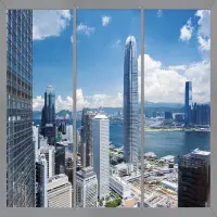Vliesov fototapeta na zed' Okno do Hongkongu | 360 x 254 cm | FTS 1318