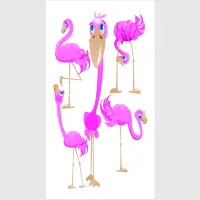 Dtsk samolepka na ze Flamingo | 65 x 85 cm | K 1023