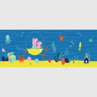 Dtsk samolepc bordura na ze Prastko Peppa Svt pod Vodou | 5 m x 9.7 cm | WBD 8147 - 602
