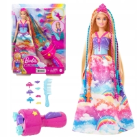 Barbie princezna s barevnmi vlasy hern set