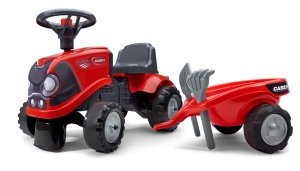 Odstrkovadlo - traktor Case IH Ride - on erven s volantem