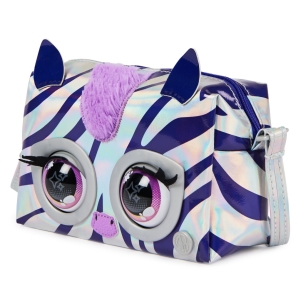 Purse Pets Metalick interaktivn kabelka zebra