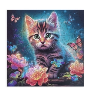 Wooden puzzle Cute Kitten A3