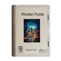 Wooden puzzle Magical Town A3