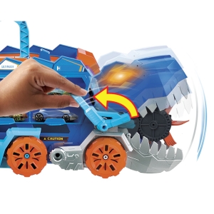 Hot Wheels city T-rex taha se svtly a zvuky