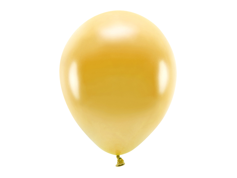Ekologické balónky 30 cm metalizované, zlaté (1 balení / 10 ks)