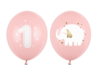Balnky 30 cm, Prvn narozeniny, Baby pink 1 ks