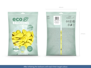 Eco balnky 26 cm pastelov, lut (1 bal. / 100 ks)