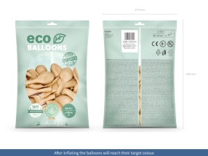 Eco balonky 30cm pastelov, svtle broskvov (1 bal. / 100 ks)