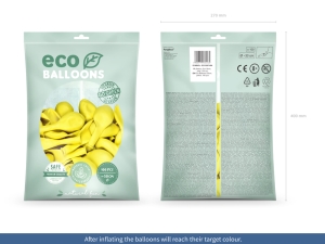 Eco balnky 30cm pastelov, lut (1 bal./100 ks.)