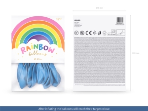 Balnky Rainbow 23cm pastelov, svtle modr (1 bal. / 10 ks)