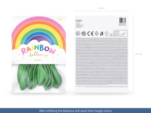 Balnky Rainbow 30cm pastelov, zelen (1 bal. / 10 ks)