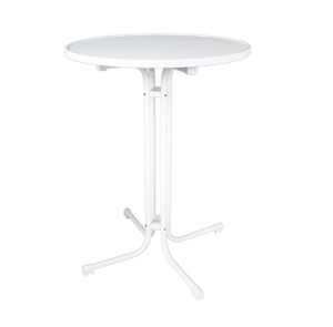 TENTino Elegantn koktejlov skldac bistro stl 80 cm, bl, EBSTL80 Barva ubrusu: BL / WHITE